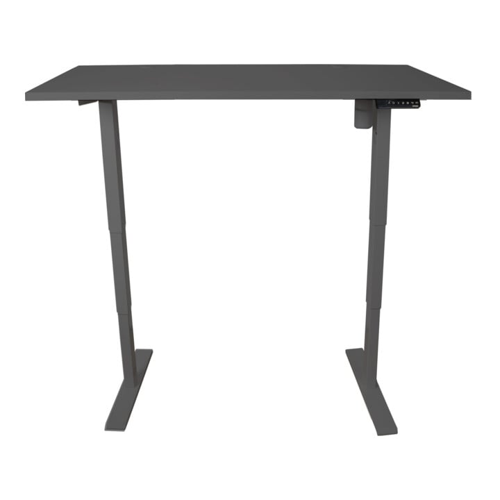 STIER Elektrisch höhenverstellbarer Schreibtisch THA 120x80cm schwarz/schwarz