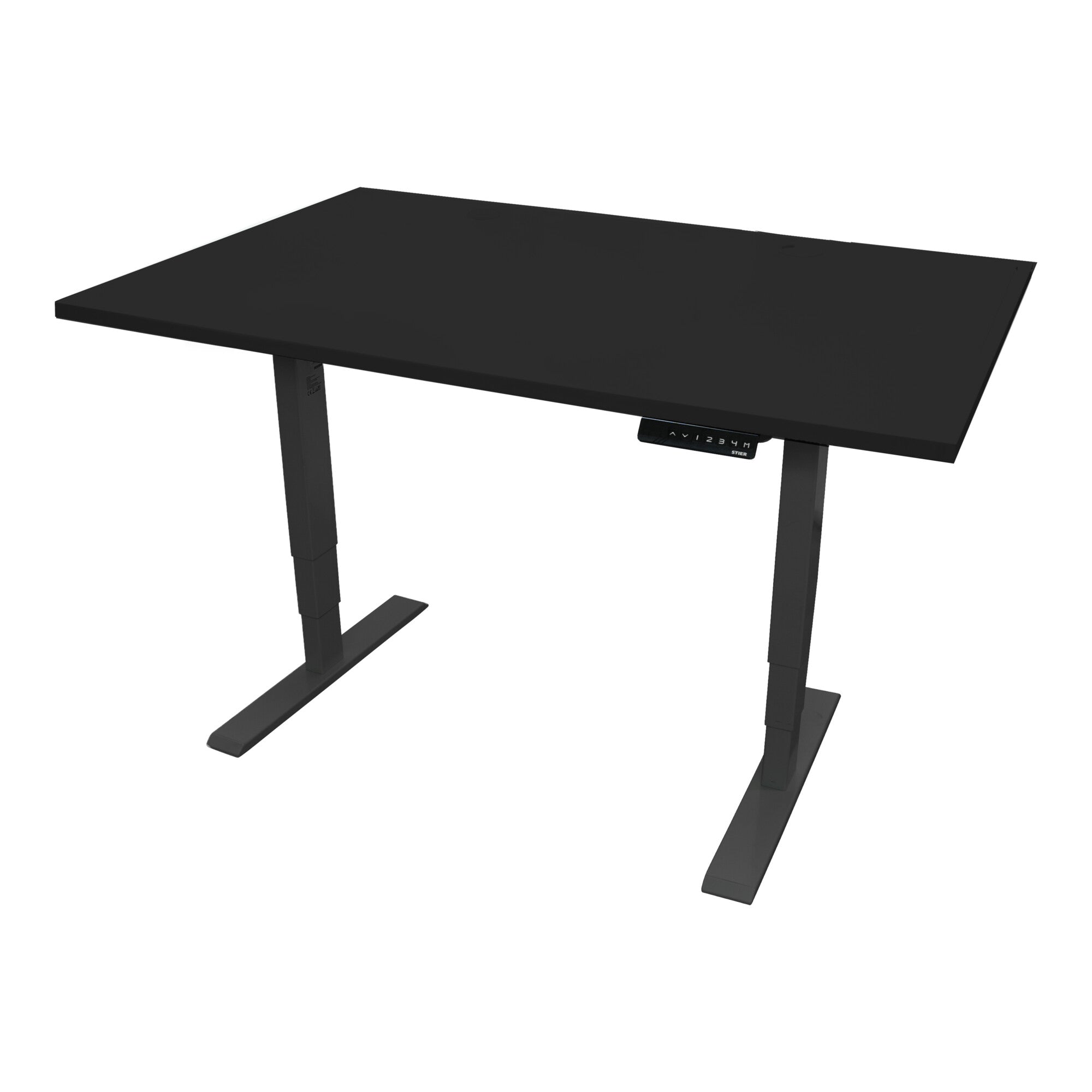STIER Electrically height-adjustable desk THA 140x80cm black/black