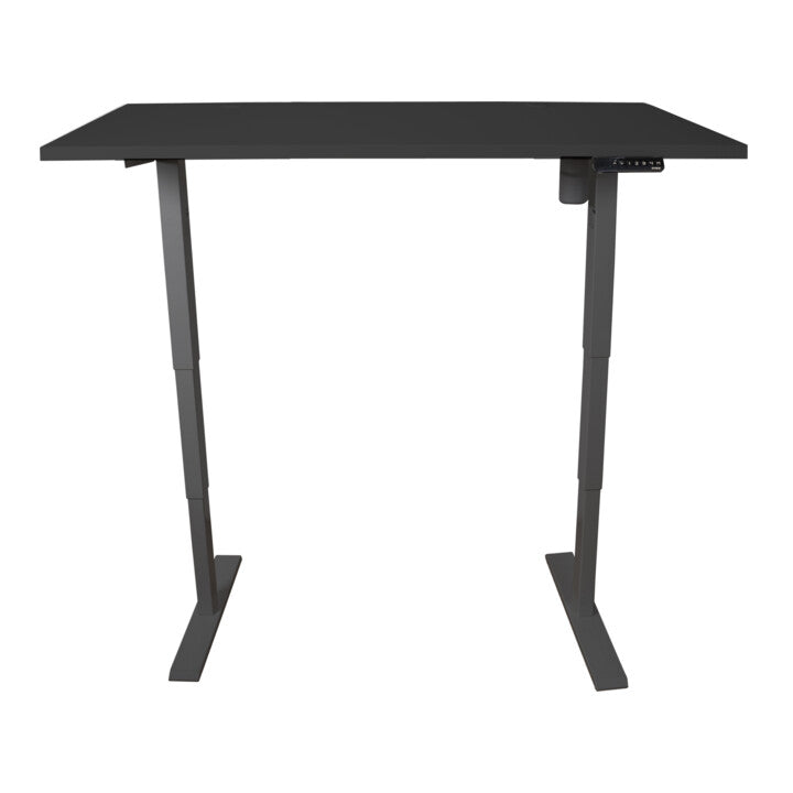 STIER Elektrisch höhenverstellbarer Schreibtisch THA 140x80cm schwarz/schwarz