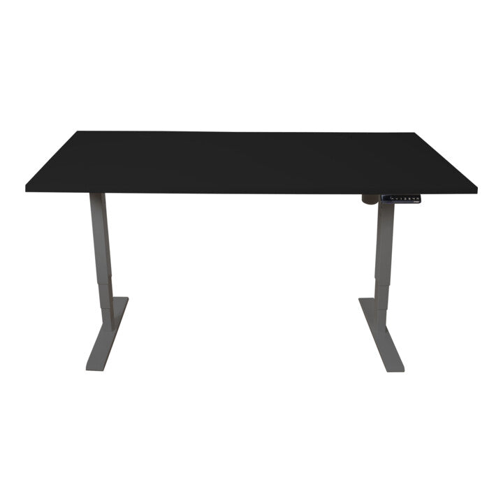 STIER Elektrisch höhenverstellbarer Schreibtisch THA 160x80cm schwarz/schwarz