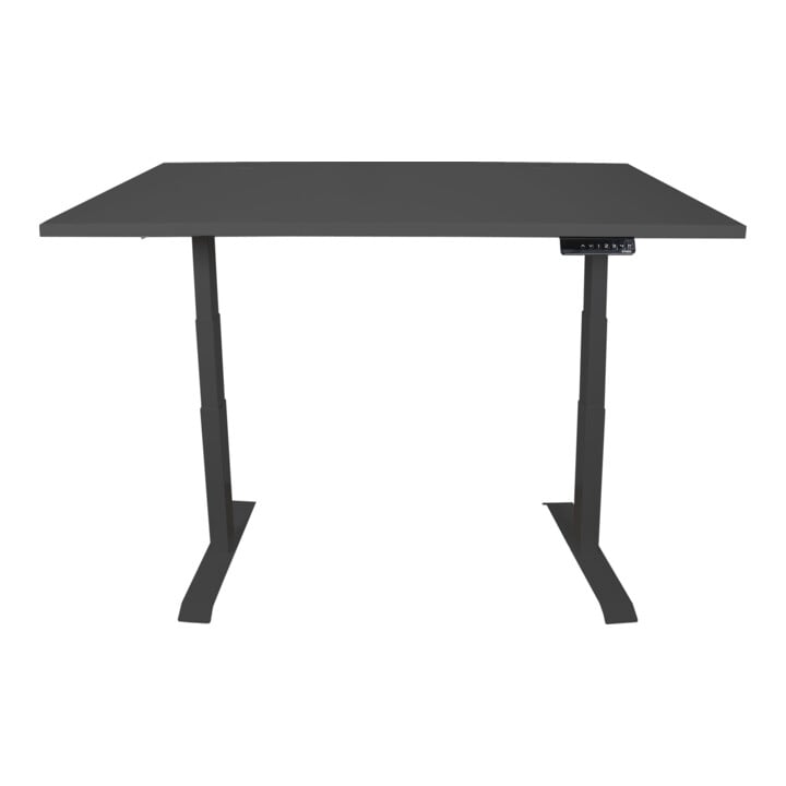 STIER Elektrisch höhenverstellbarer Schreibtisch TSR 140x80cm schwarz/schwarz