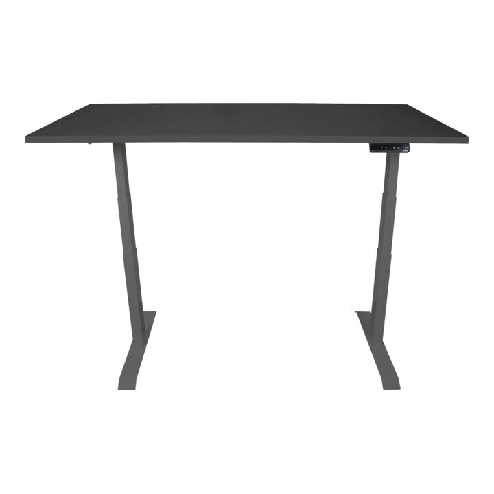 STIER Elektrisch höhenverstellbarer Schreibtisch TSR 160x80cm schwarz/schwarz