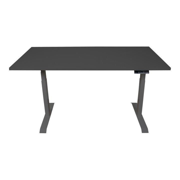 STIER Elektrisch höhenverstellbarer Schreibtisch TSR 160x80cm schwarz/schwarz