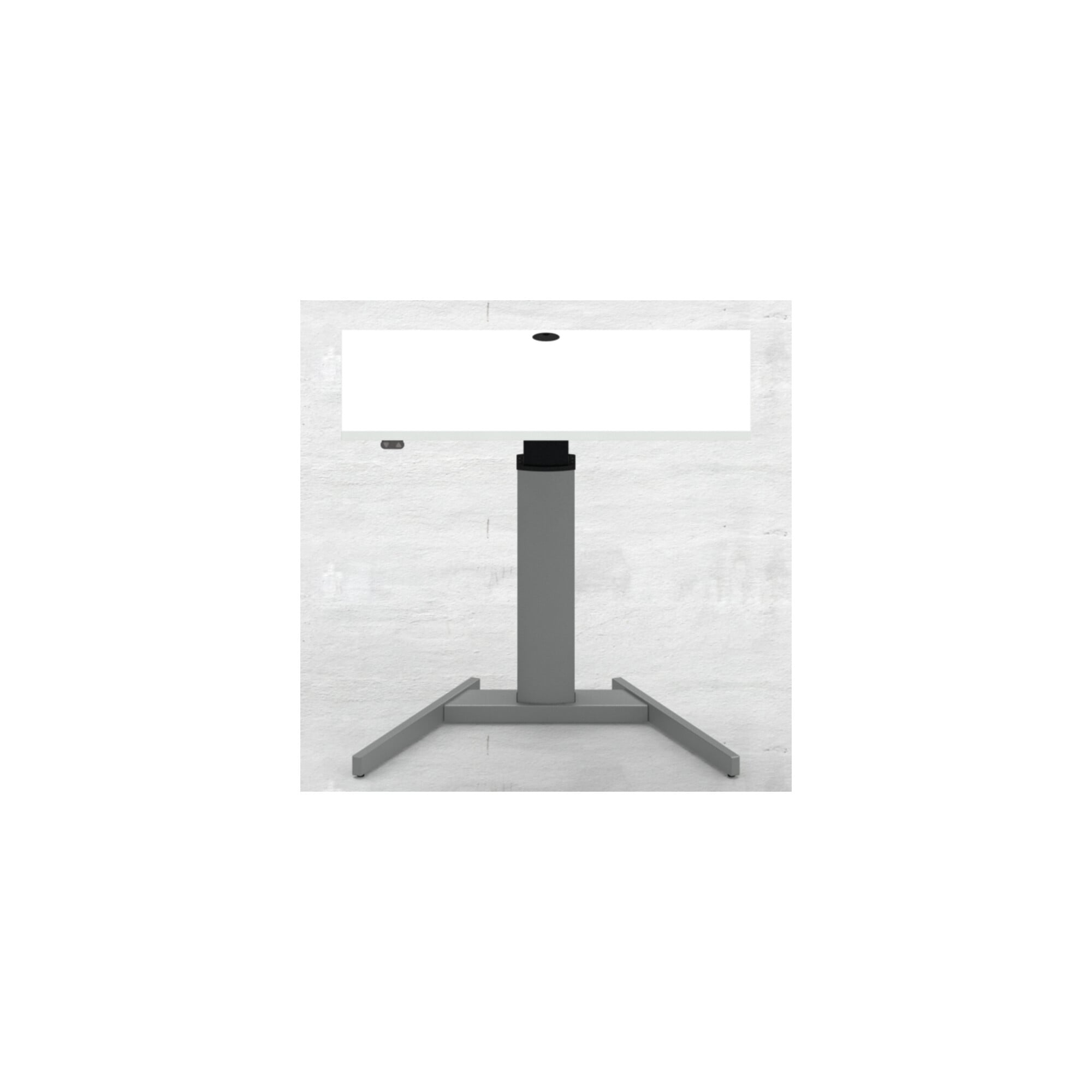 STIER Elektrisch höhenverstellbarer Steh-Tisch 501-19 100x80cm Weiß mel.