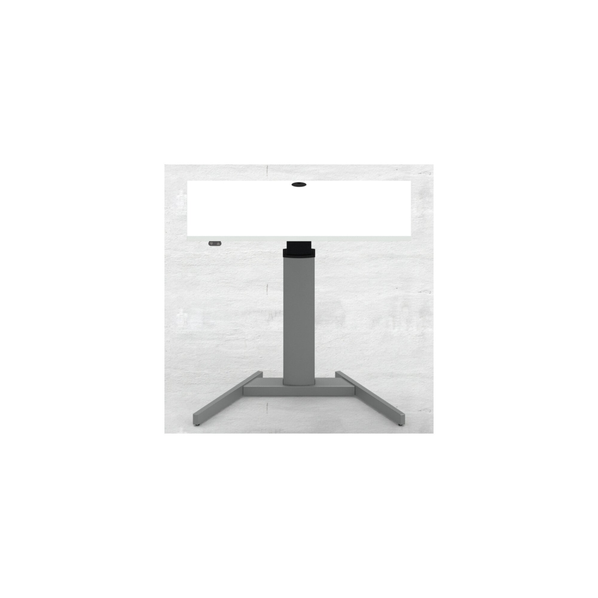 STIER Electrically height-adjustable standing table 501-19 100x80cm white mel.