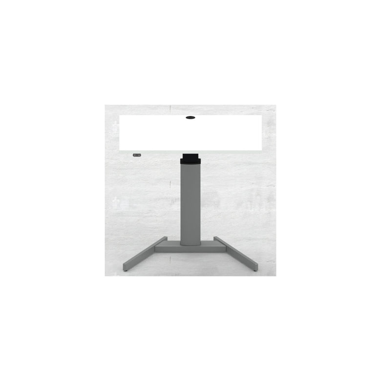 STIER Electrically height-adjustable standing table 501-19 100x80cm white mel.