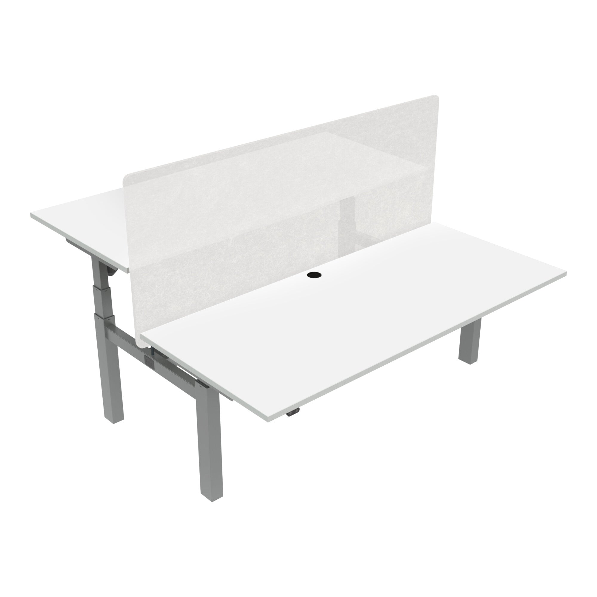 STIER Electrically height-adjustable team desk 501-88 180x80cm white mel.