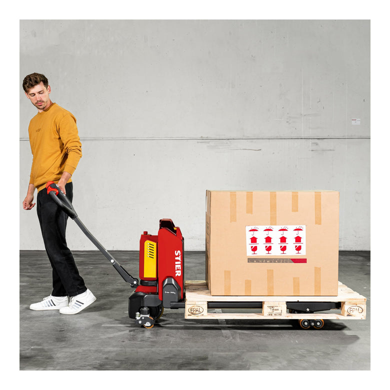 STIER electric pallet truck EZY-20 load capacity 2000 kg multifunctional display fork length