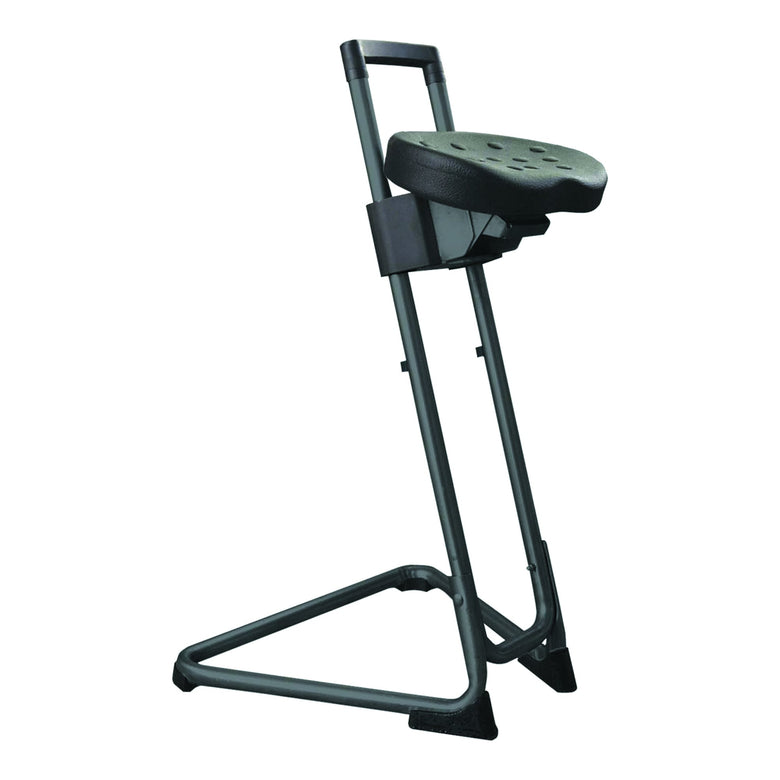 STIER ESD standing aid with steel frame, seat height 600-850 mm, PU seat