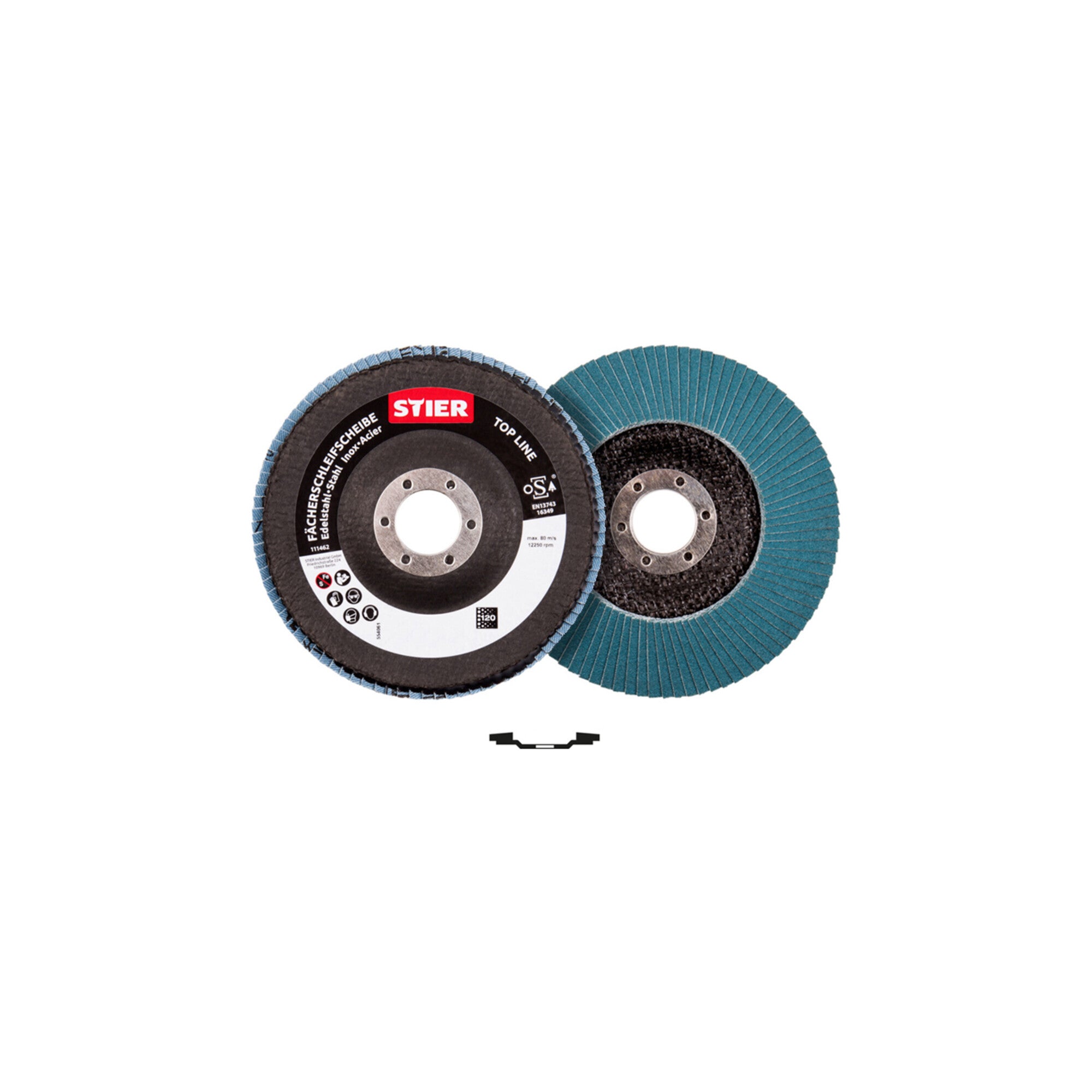 STIER flap discs professional Ø 125 mm set of 10 grinding discs various sizes