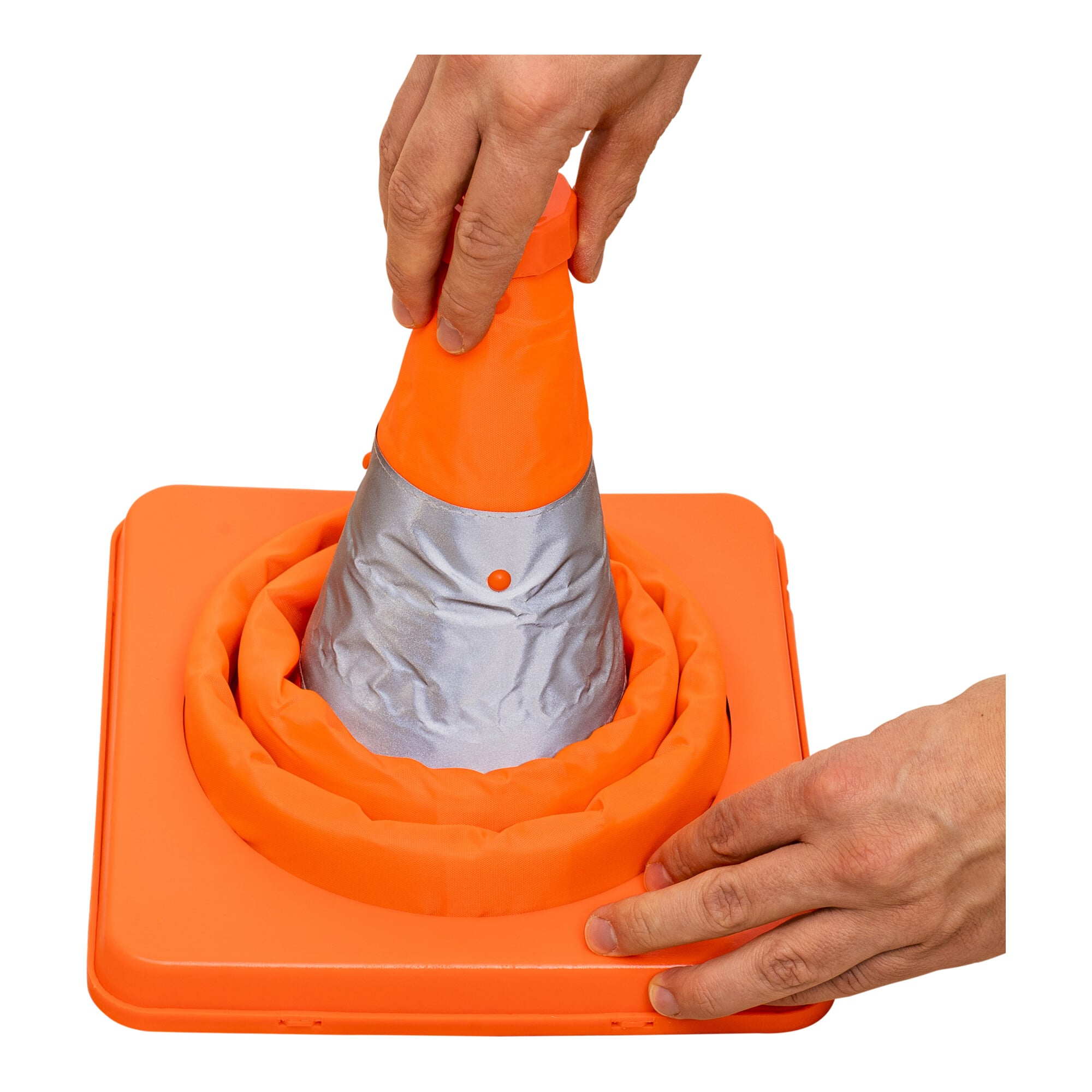 STIER Foldable traffic cone 420 mm 1 strip 5 pcs traffic cone warning cones