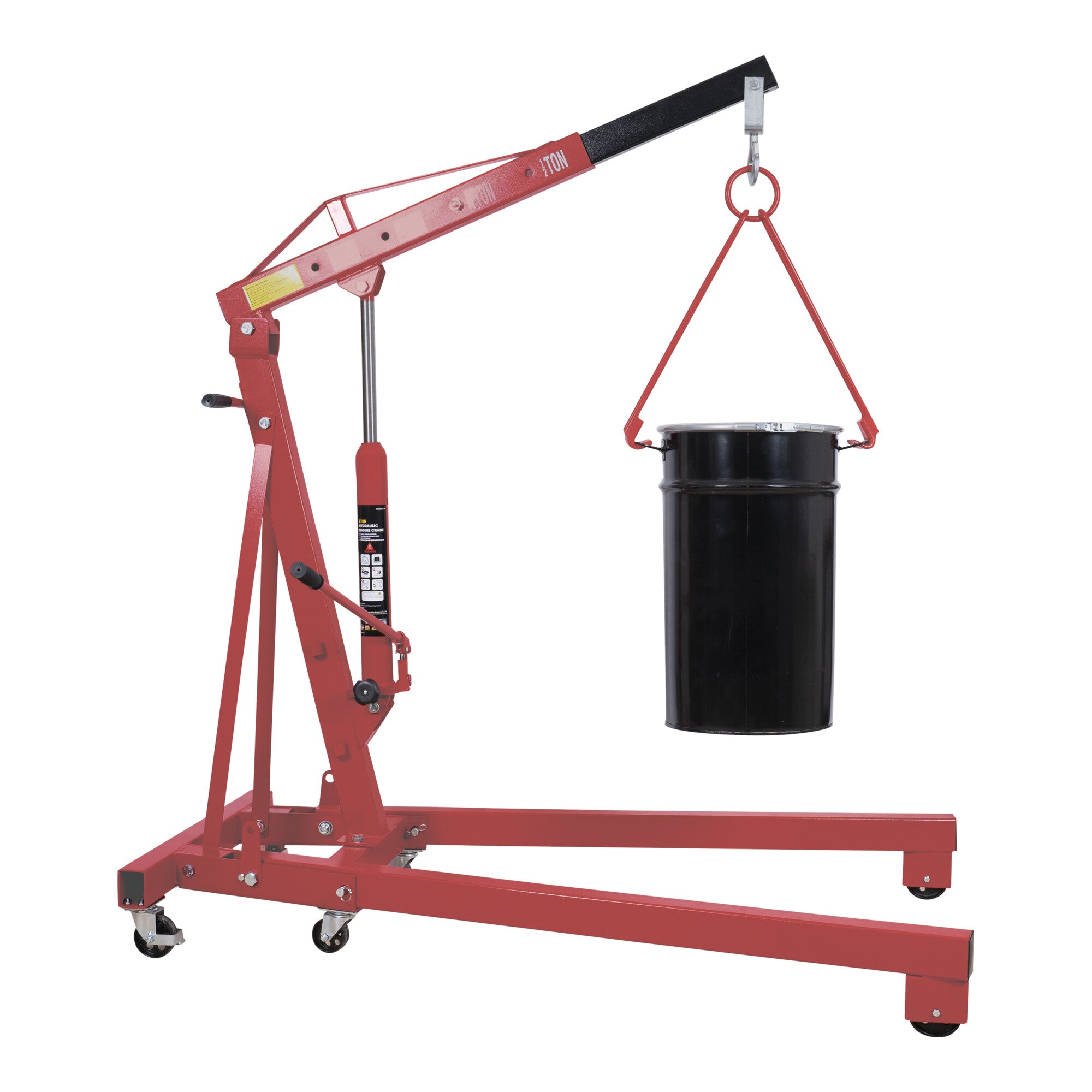 STIER drum tongs for horizontal steel drums, load capacity 500 kg