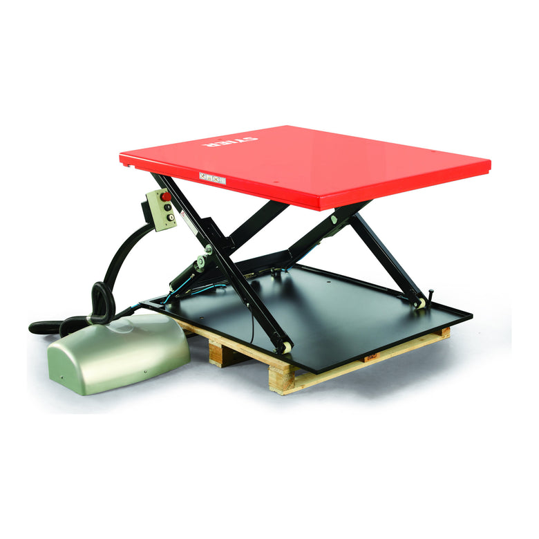 STIER flat scissor lift table electric with 1000kg load capacity platform with