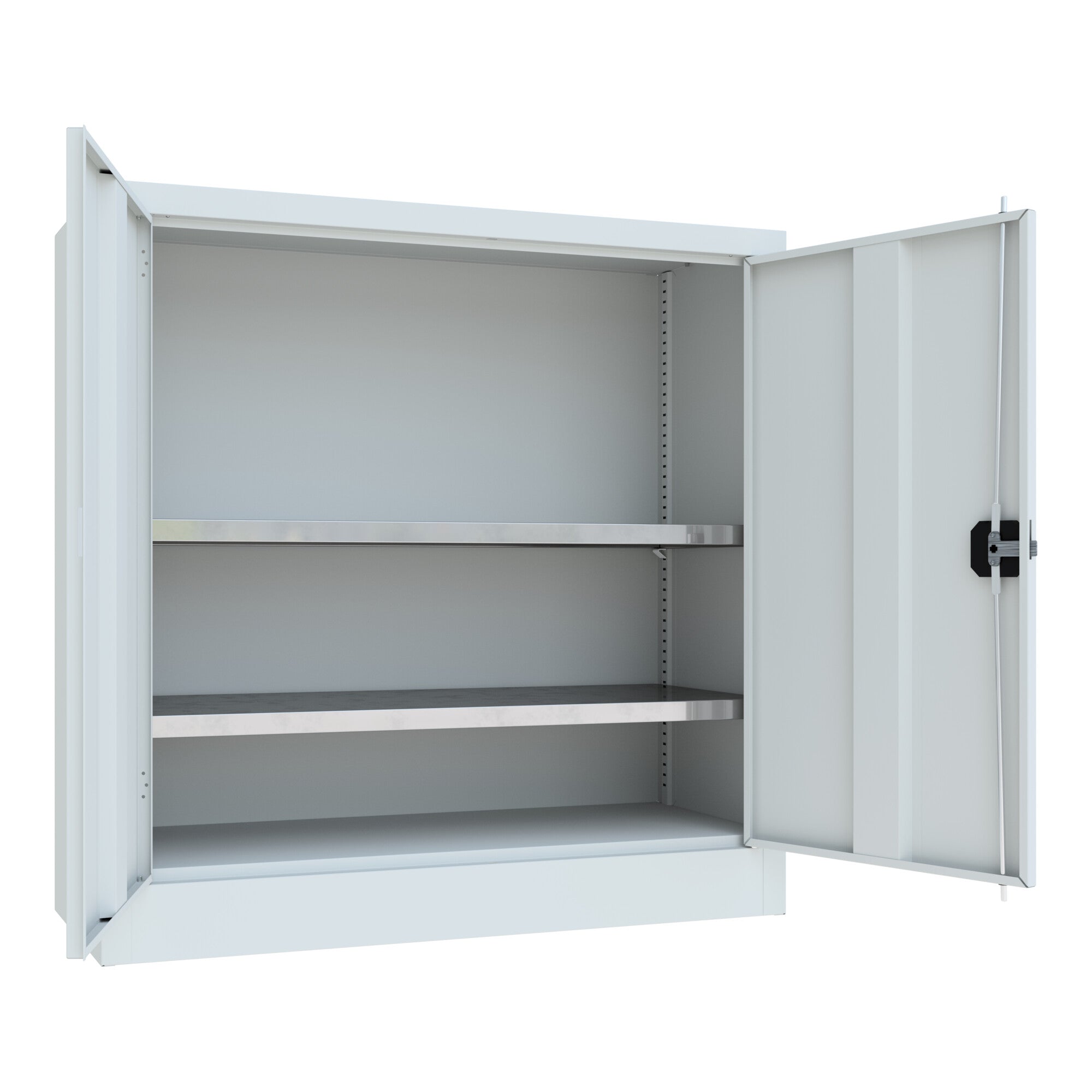 STIER Premium universal cabinet with 2 galvanized shelves 1000x1000x400mm