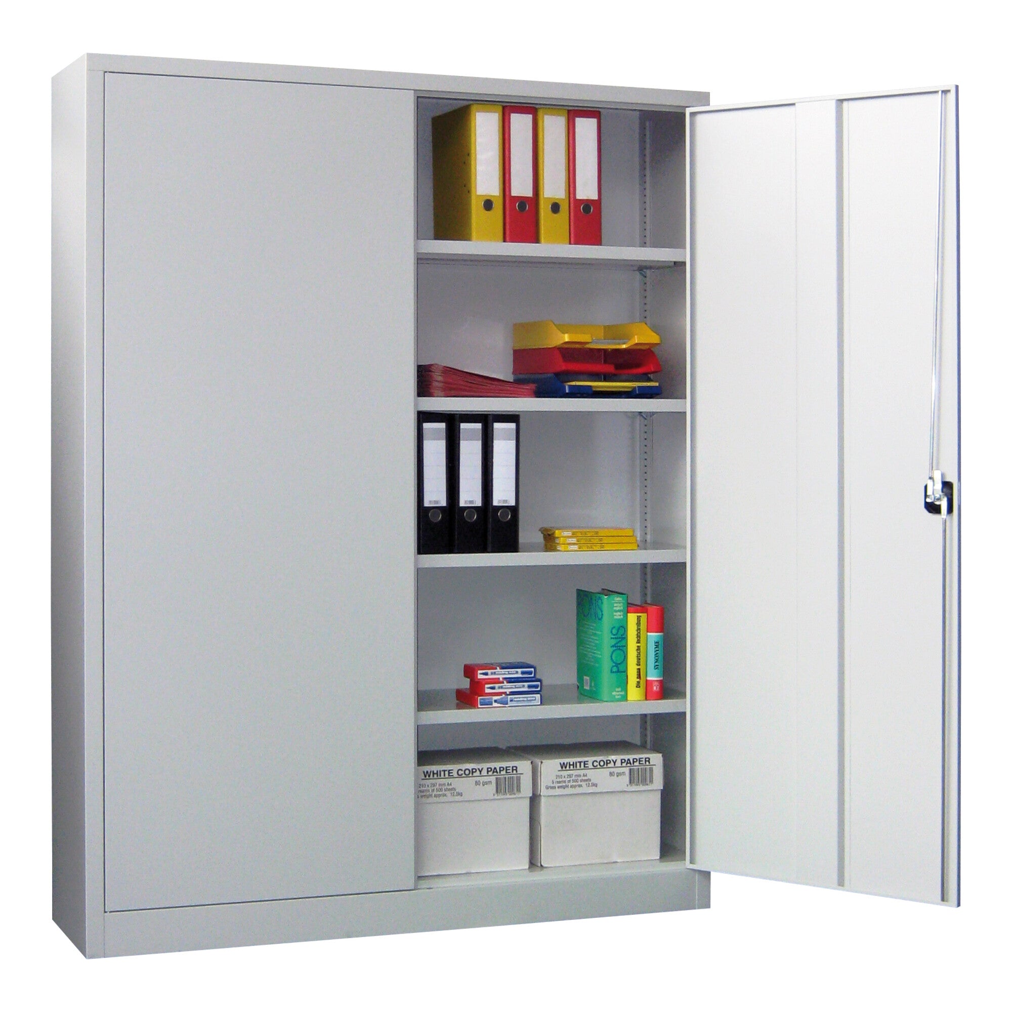 STIER Premium universal cabinet with 4 galvanized shelves 1950x1500x400mm