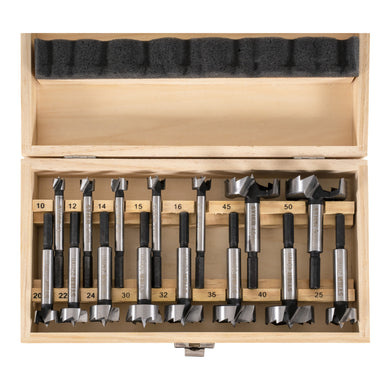 STIER Forstner bit set in wooden case 15 pieces (diameter 10 - 50 mm) 8 -