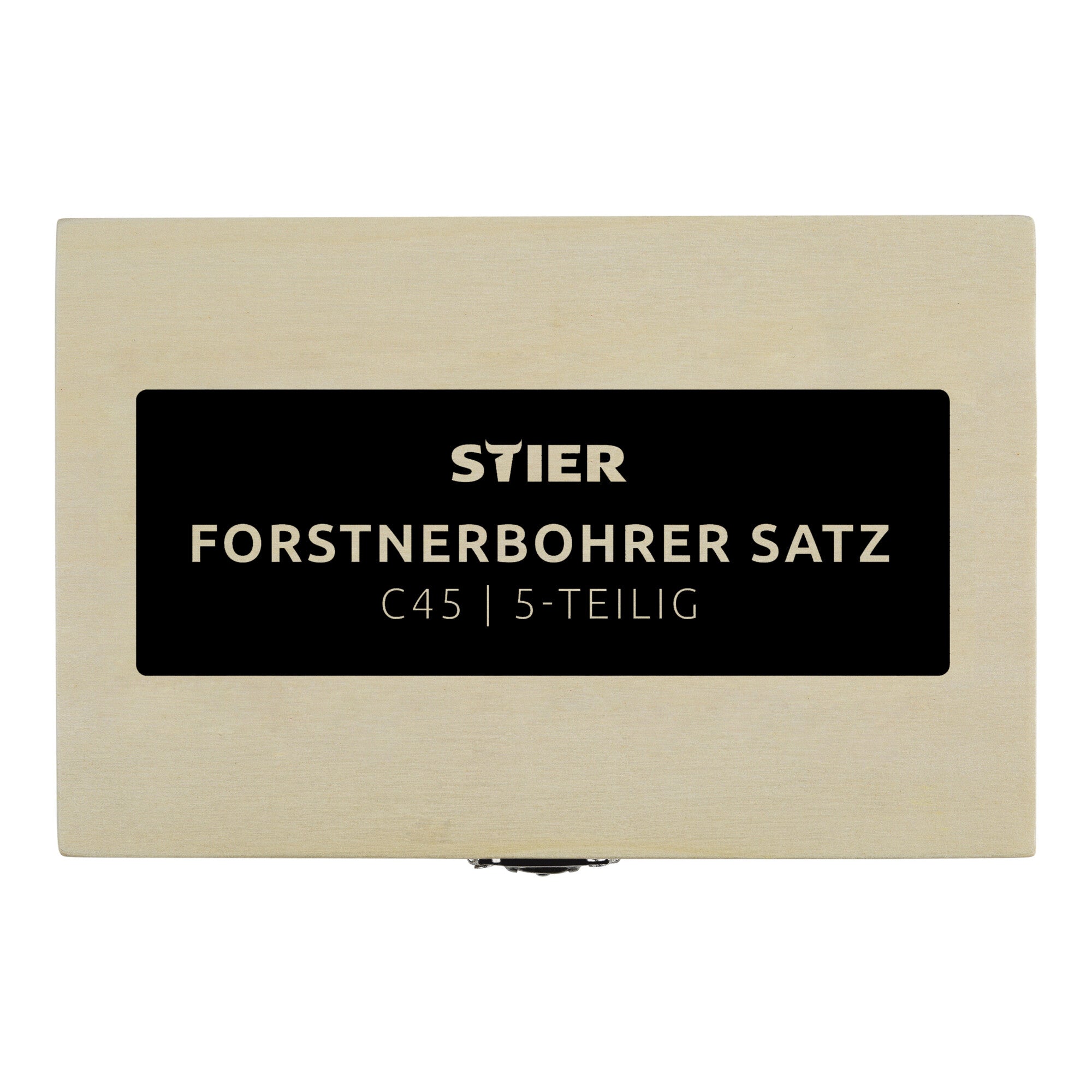 STIER Forstner bit set in wooden case 5-piece (15 20 25 30 35 mm) 10 mm