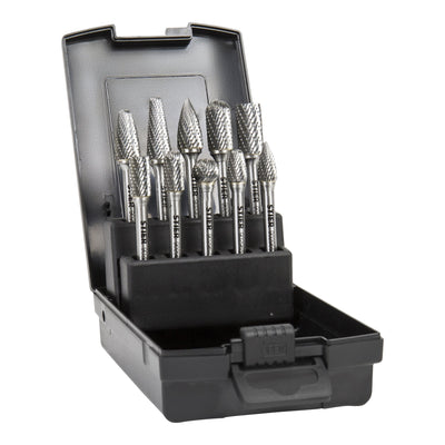 STIER Frässtifte-Set 5-tlg | 10-tlg Schaftfräser Hartmetall Stiftfräser