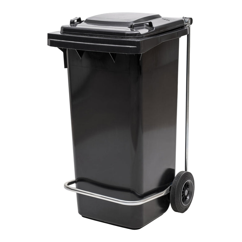 STIER foot pedal lid opener for large waste containers 240 l easy to retrofit without