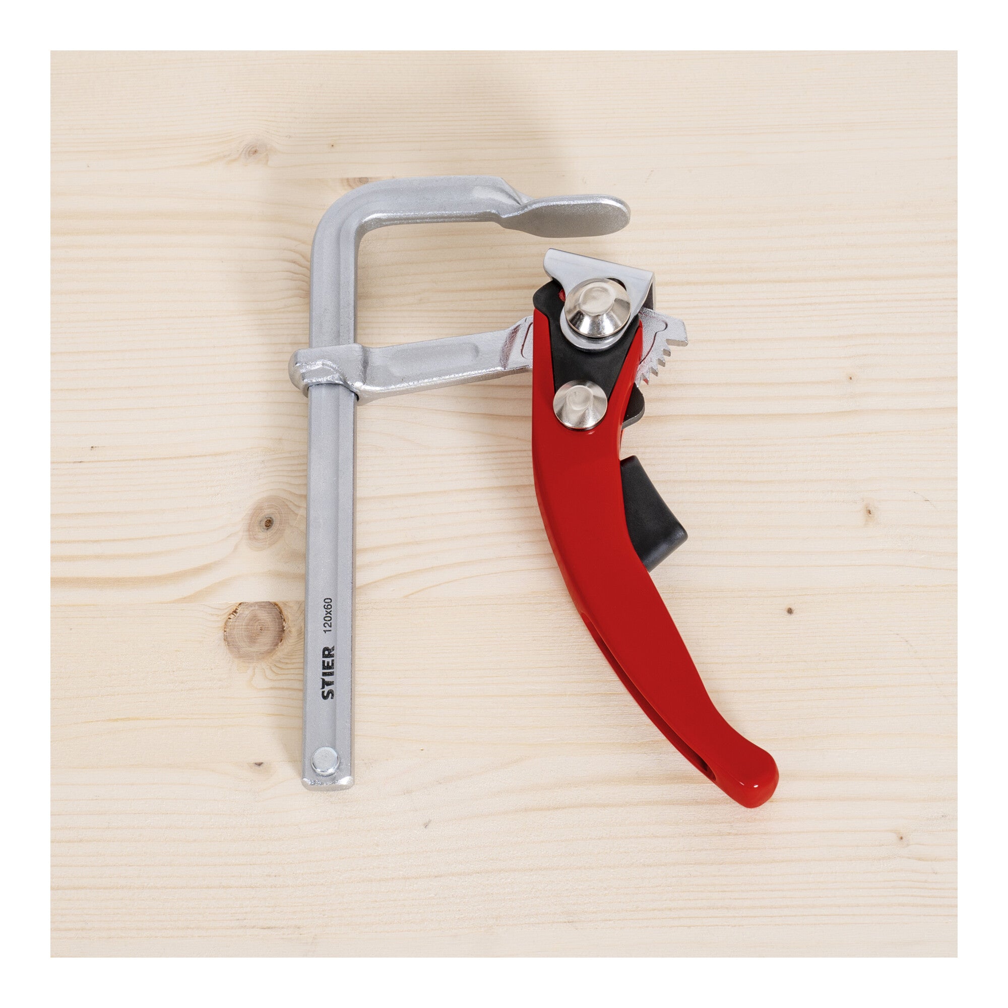STIER all-steel lever clamp FHZ 120/60 with up to 1570 Nm clamping force
