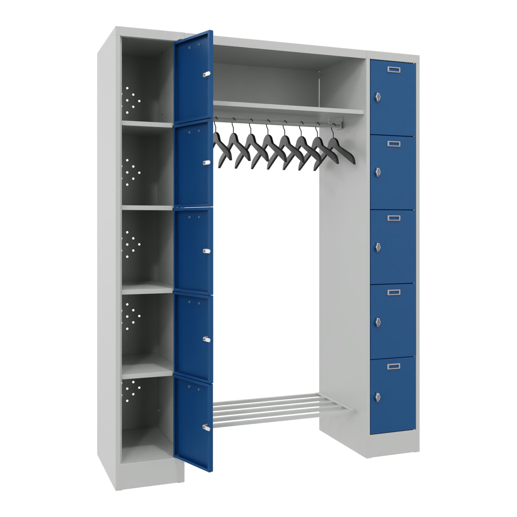 STIER Open Wardrobe Premium with 10 Lockers Turn Lock