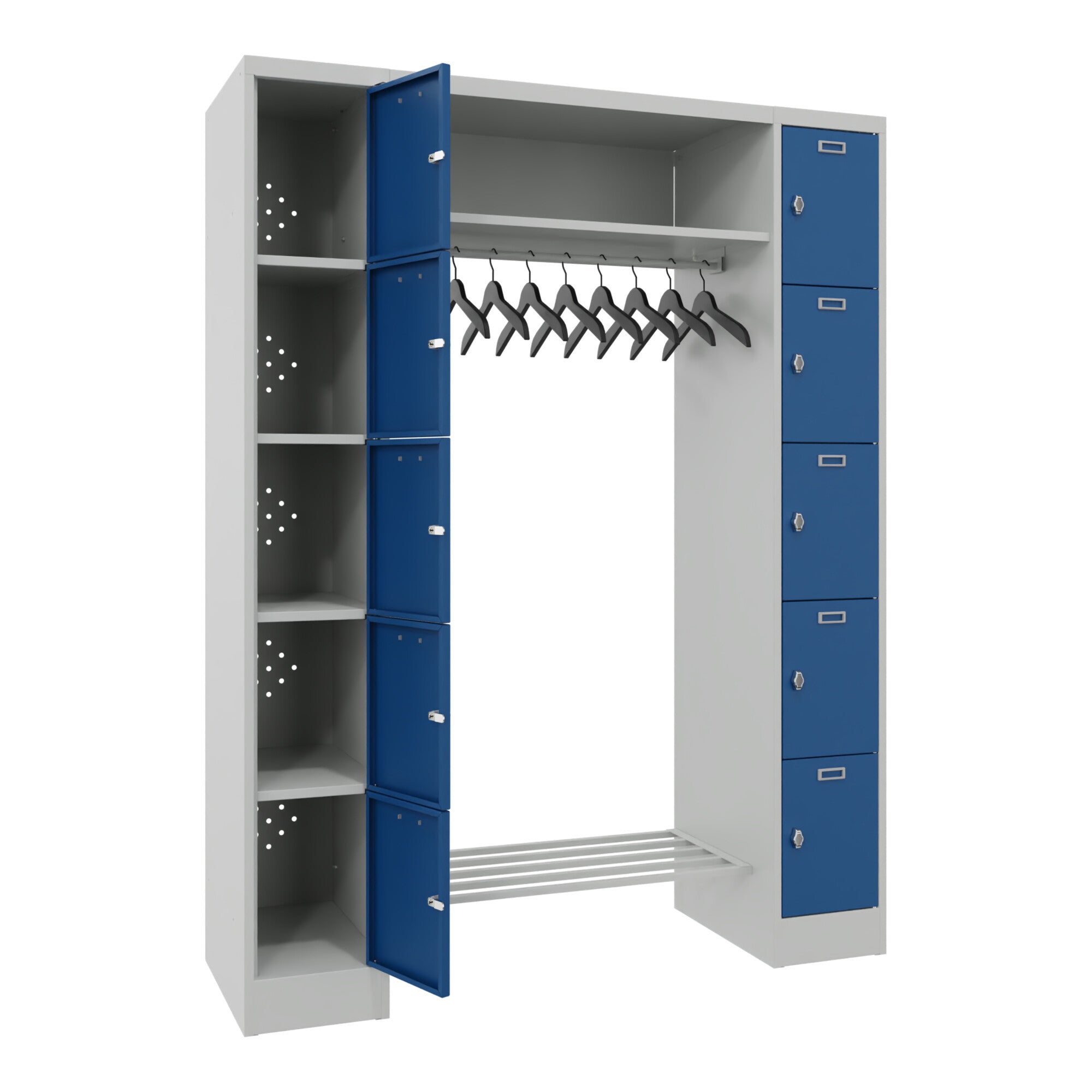 STIER Open Wardrobe Premium with 10 Lockers Turn Lock
