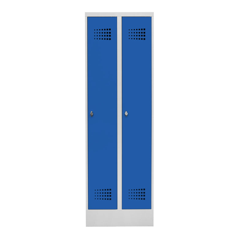 STIER Premium wardrobe locker with base 2 compartments turn lock