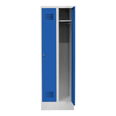 STIER Premium wardrobe locker with base 2 compartments turn lock