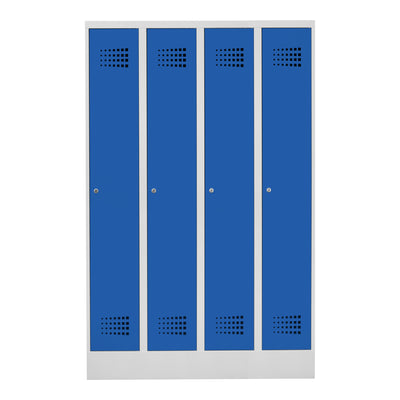STIER Premium wardrobe locker with base 4 compartments cylinder lock