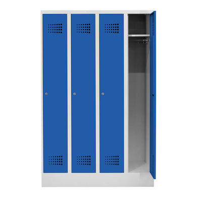 STIER Premium wardrobe locker with base 4 compartments cylinder lock