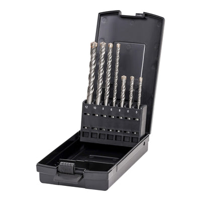 STIER Hammer Drill Set Premium SDS-plus 7-piece right-cutting all common