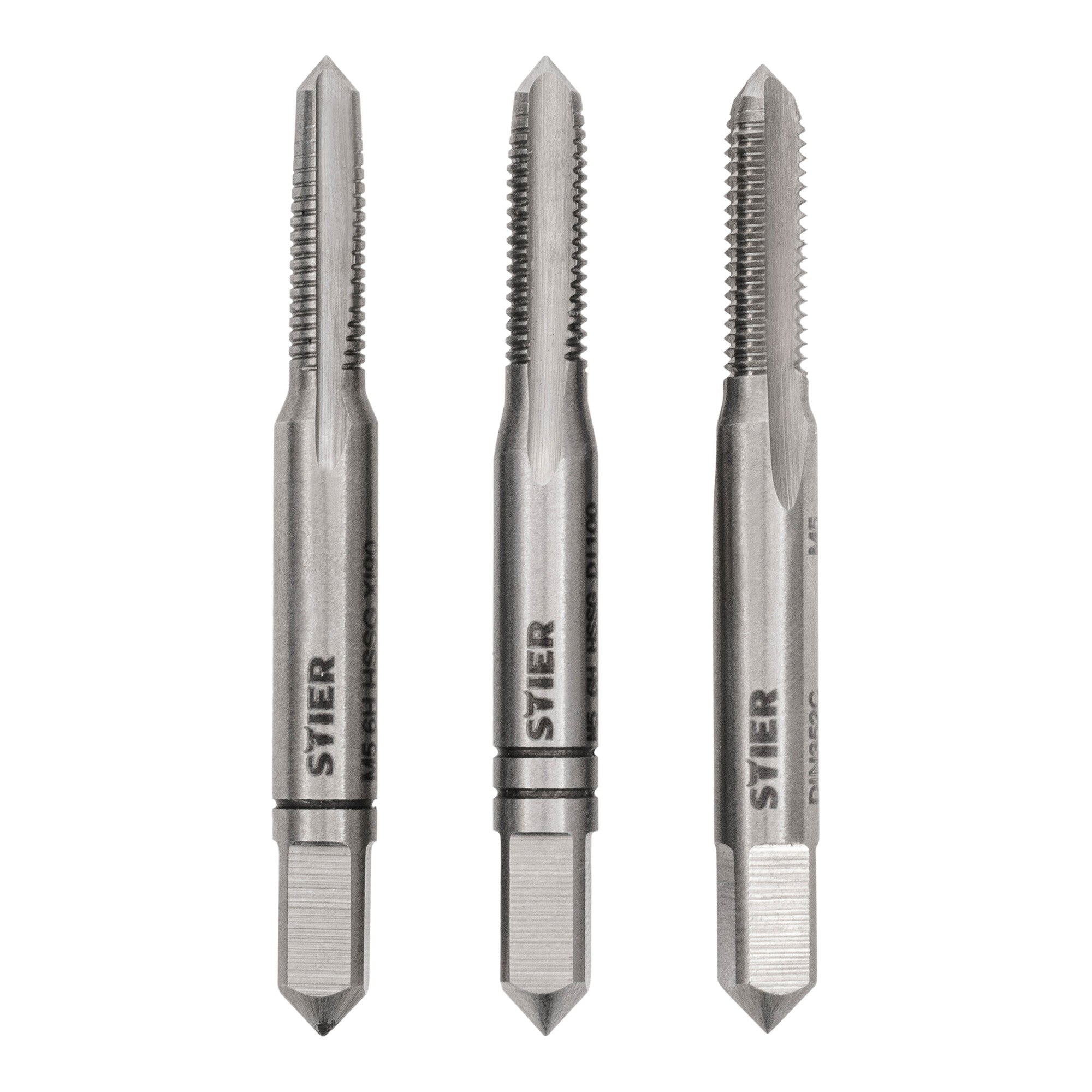 STIER hand tap set 3-piece pre-, middle- and finishing tap