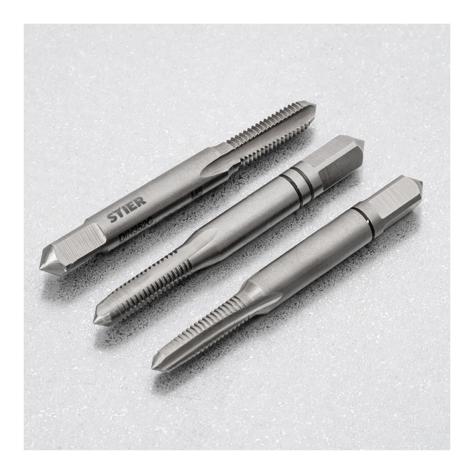 STIER hand tap set 3-piece pre-, middle- and finishing tap