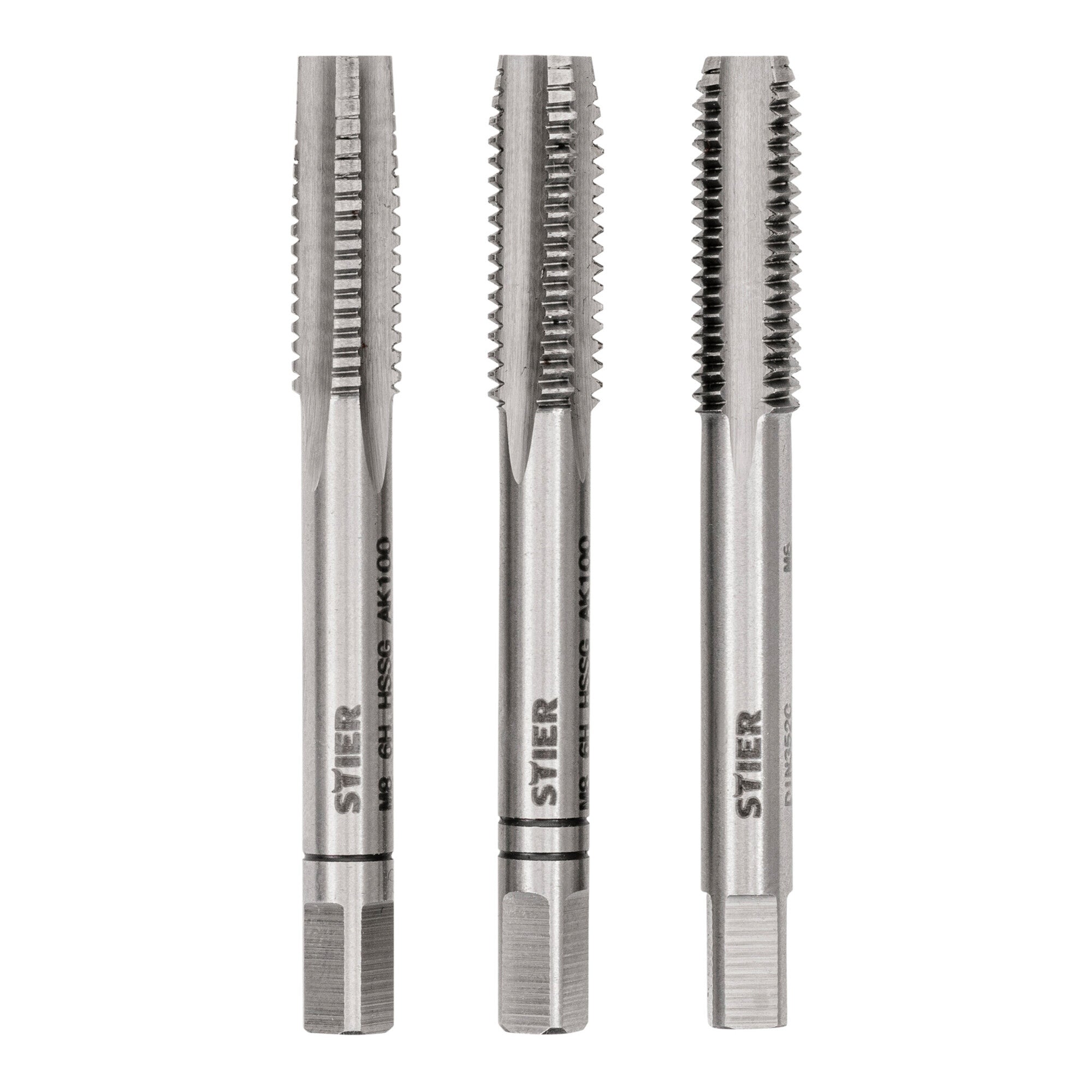 STIER hand tap set 3-piece pre-, middle- and finishing tap