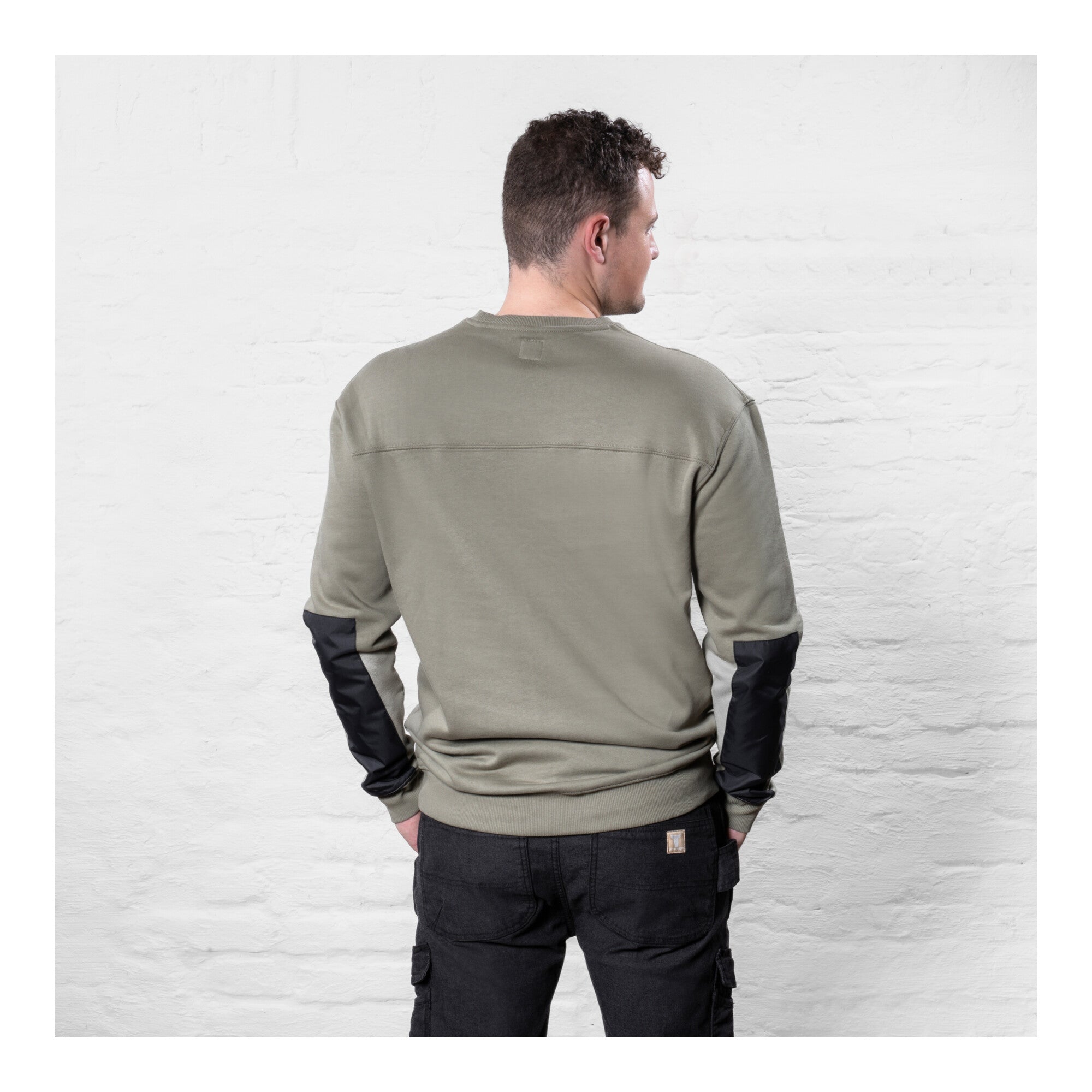 STIER Heavy Crew Sweater duty organic cotton XXL olive