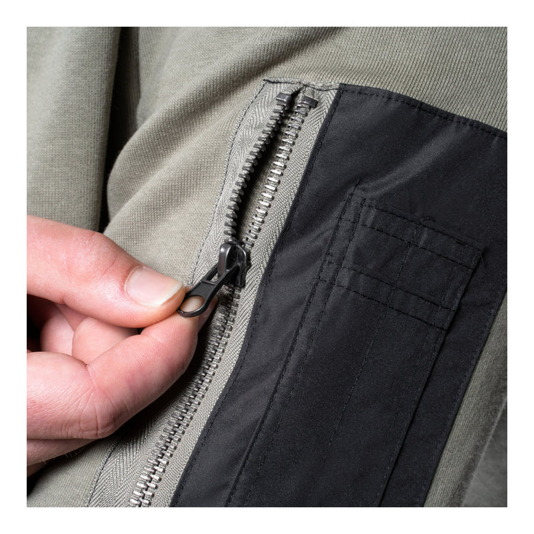 STIER Heavy Crew Sweater utility organic cotton S olive