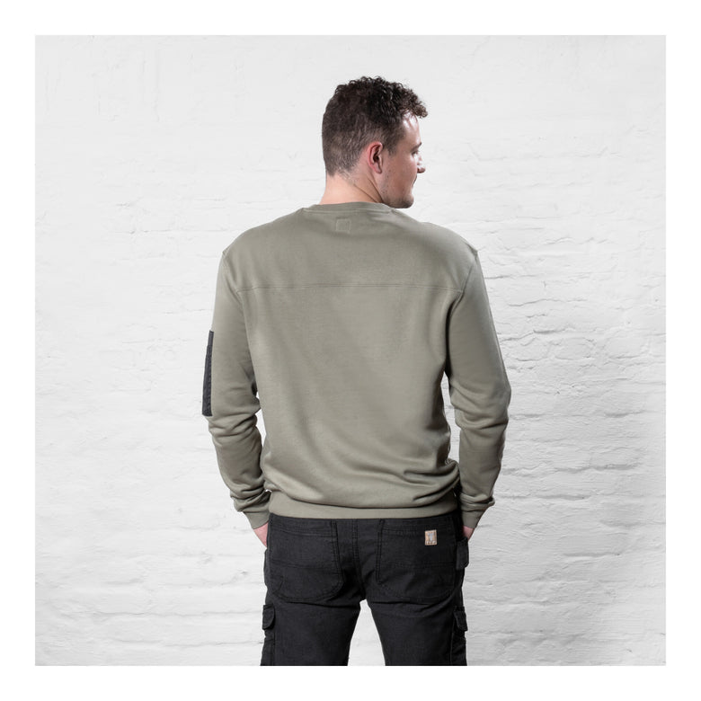 STIER Heavy Crew Sweater utility organic cotton XXL olive