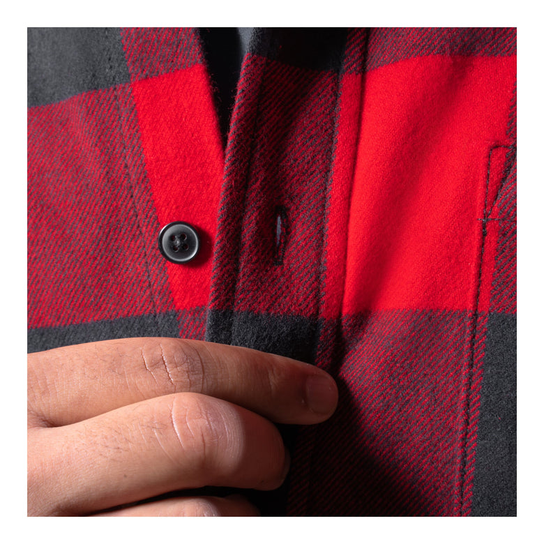 STIER Heavy Flannel Shirt bci cotton M buffalo plaid red