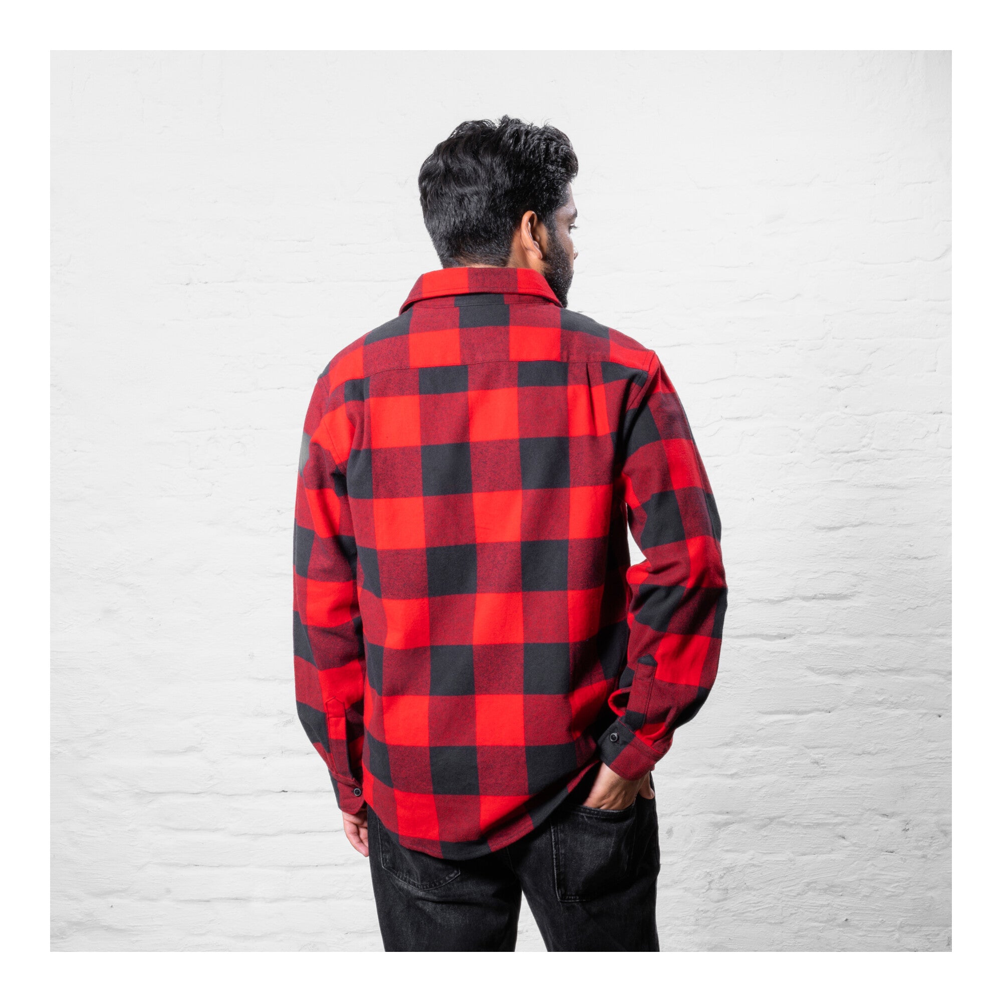 STIER Heavy Flannel Shirt bci cotton S buffalo plaid red