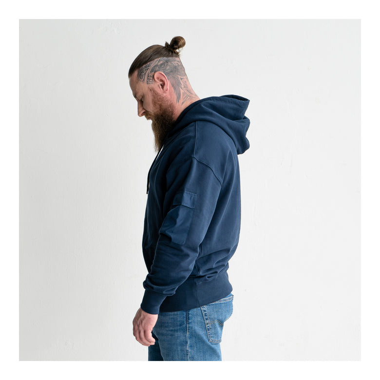 STIER Heavy Hoodie Functional Pocket organic cotton L Navy