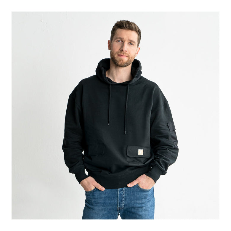 STIER Heavy Hoodie Functional Pocket organic cotton S Black