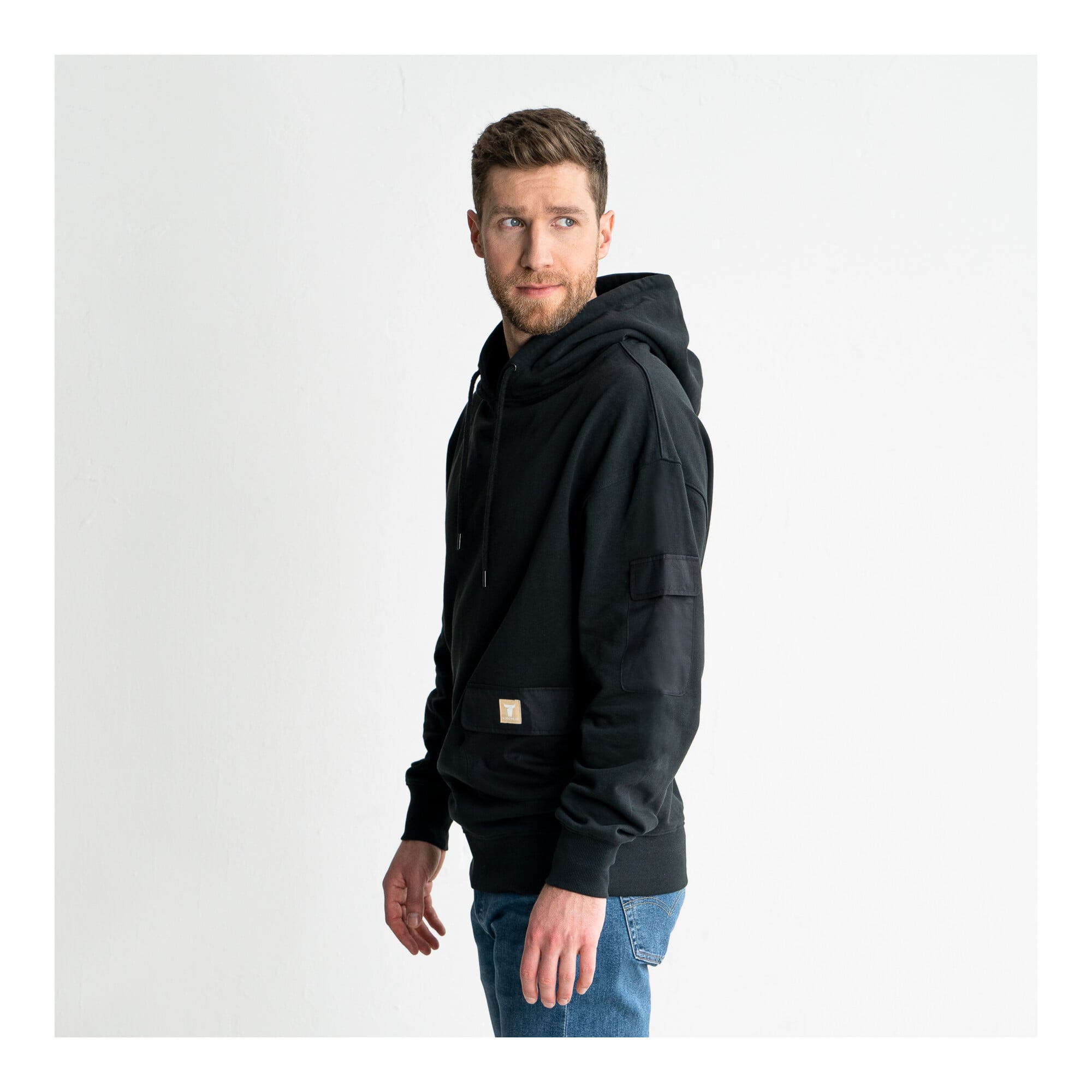 STIER Heavy Hoodie Functional Pocket organic cotton S Black