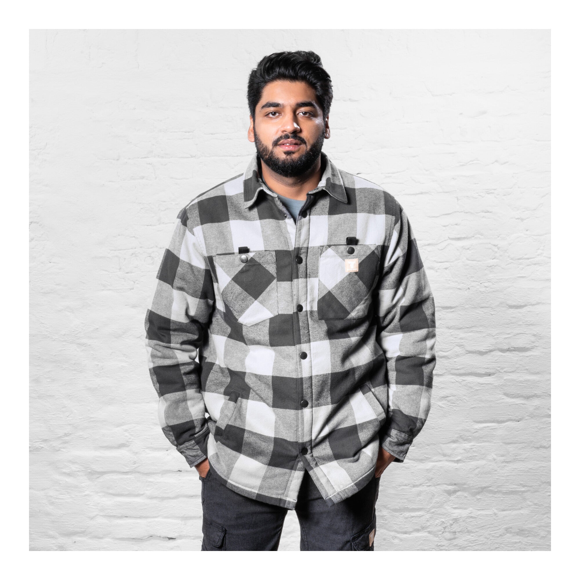 STIER Heavy Lumber Jacket bci cotton XL buffalo plaid gray