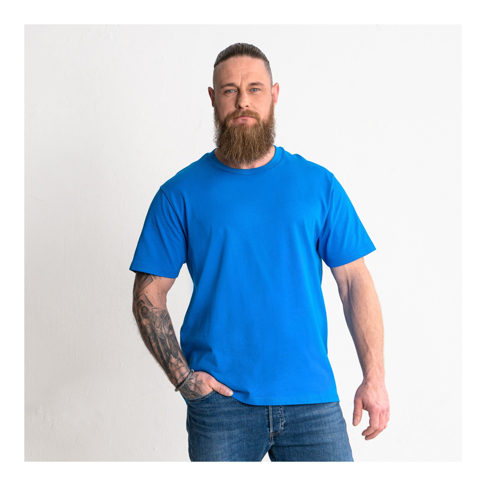 STIER Heavy Tee Logo Capsule organic cotton S Indigo Blue