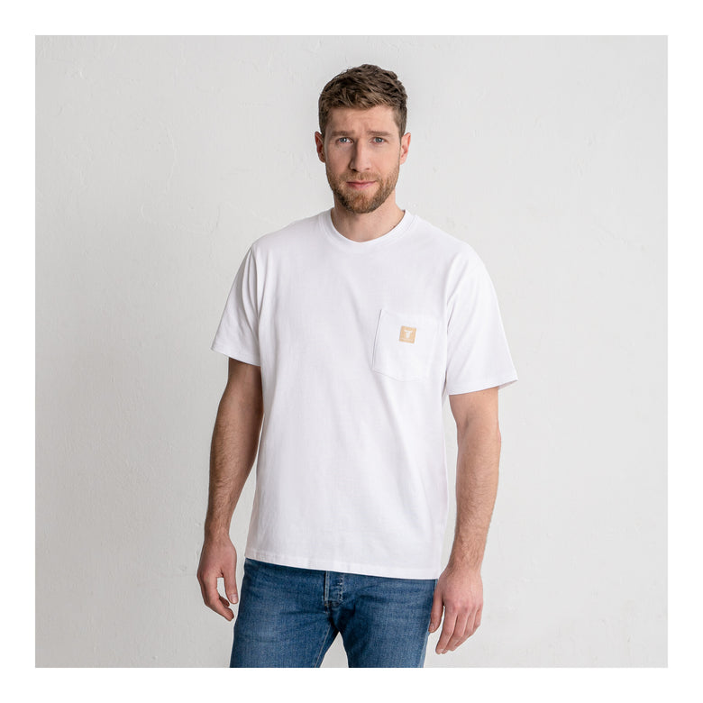 STIER Heavy Tee Pocket organic cotton L White