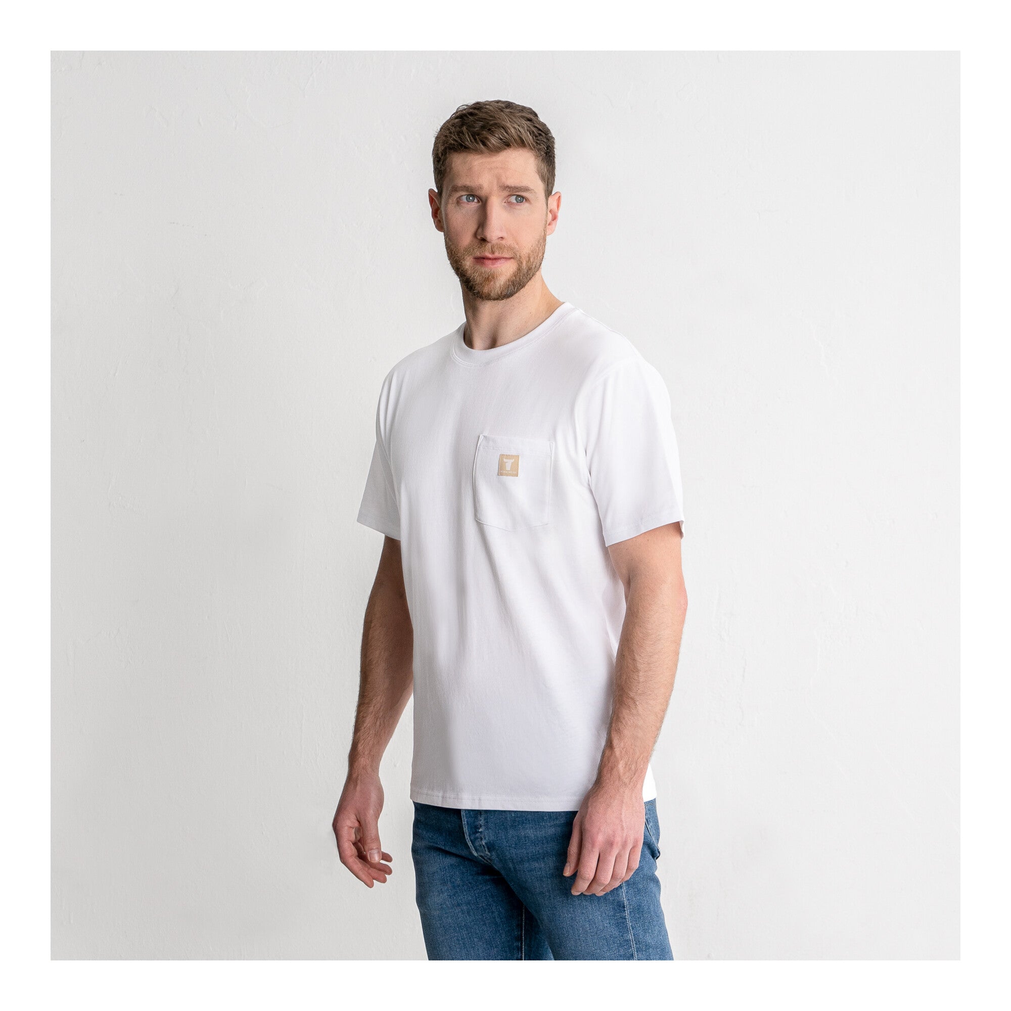 STIER Heavy Tee Pocket organic cotton L White