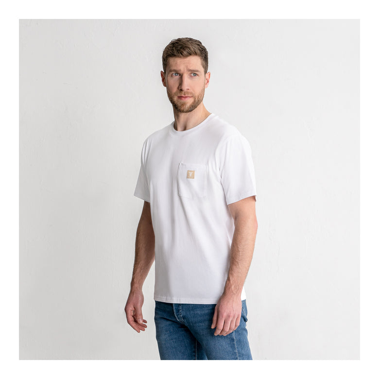STIER Heavy Tee Pocket organic cotton L White