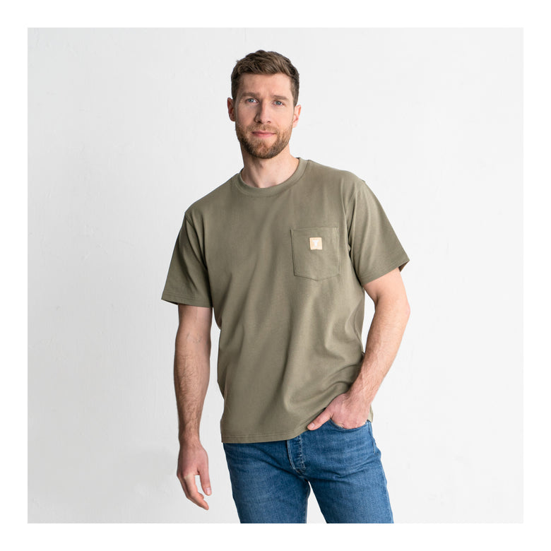 STIER Heavy Tee Pocket organic cotton M Olive