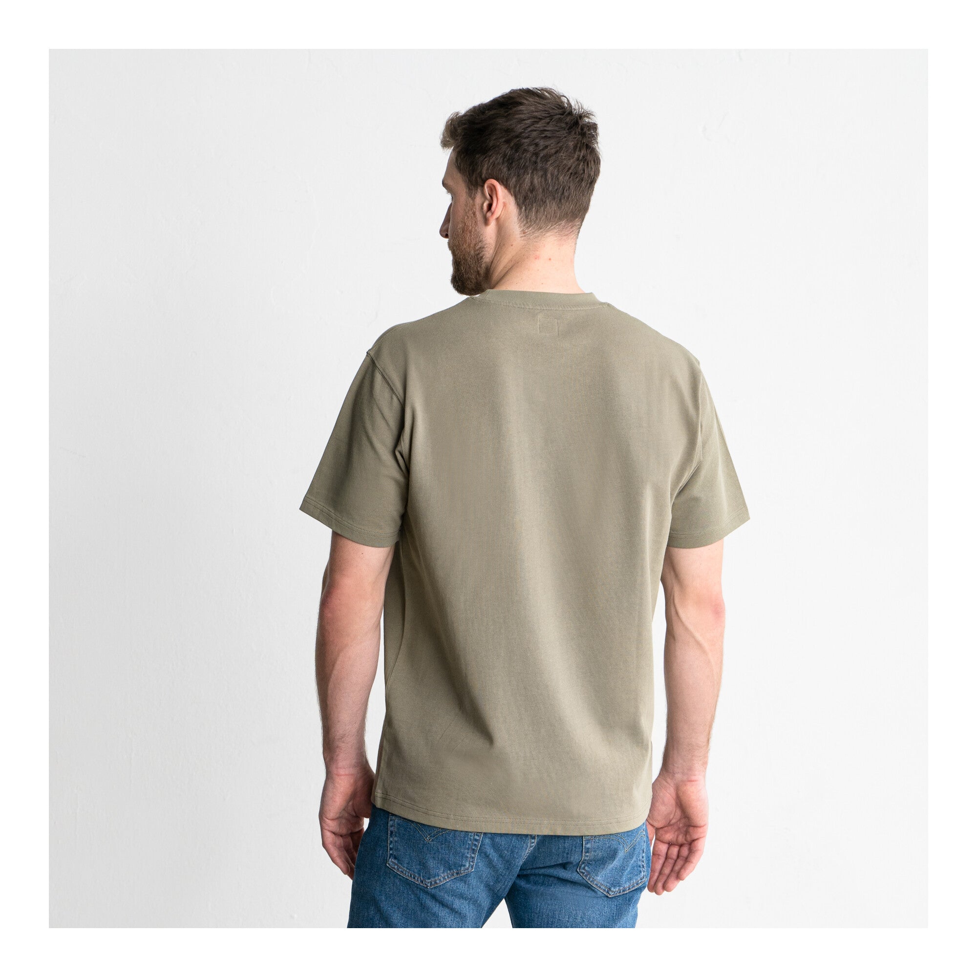 STIER Heavy Tee Pocket organic cotton M Olive