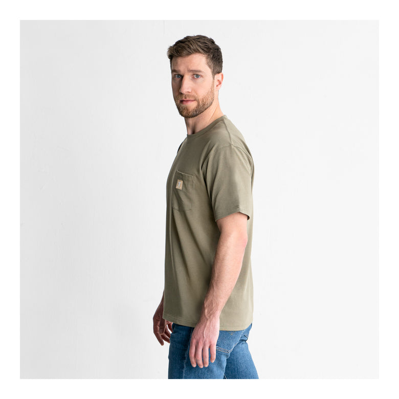 STIER Heavy Tee Pocket organic cotton M Olive
